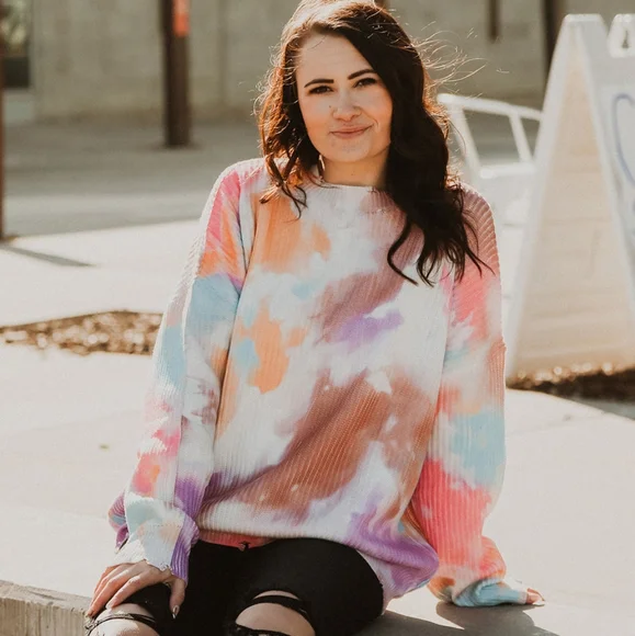 Milti color long sleeve sweater - Picture 1 of 8